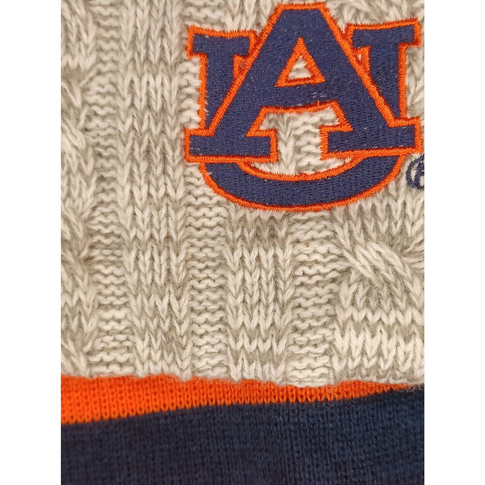 Women's Knit Gray Auburn Scarf 6 ft - Picture 3 of 4